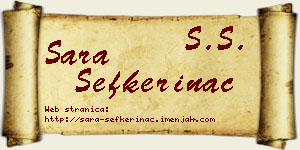 Sara Sefkerinac vizit kartica